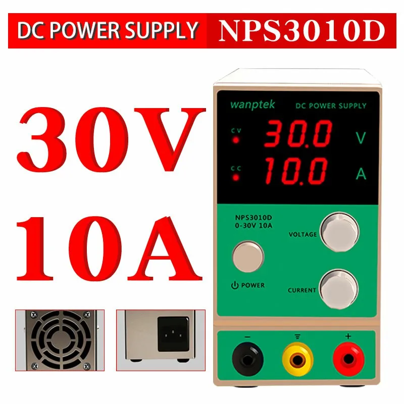 30V 10A Высокоточный Регулируемый переменный источник питания постоянного тока 0-30V 5A цифровые трансформаторы 60V 5A источник питания постоянного тока для трансформатора - Цвет: NPS3010D(30V 10A)