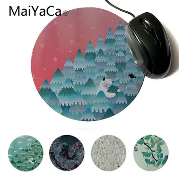 

MaiYaCa Tree Hugger Spring Summer Modern Mouse Pads Custom Design Gaming Computer Round Mouse pads