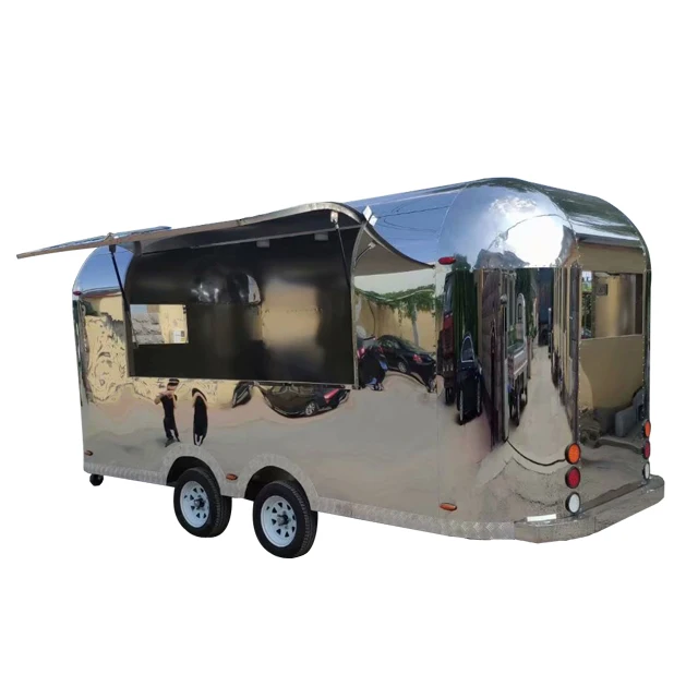Новая мода Караван Трейлер фаст фуд трейлер Мобильная тележка для еды на