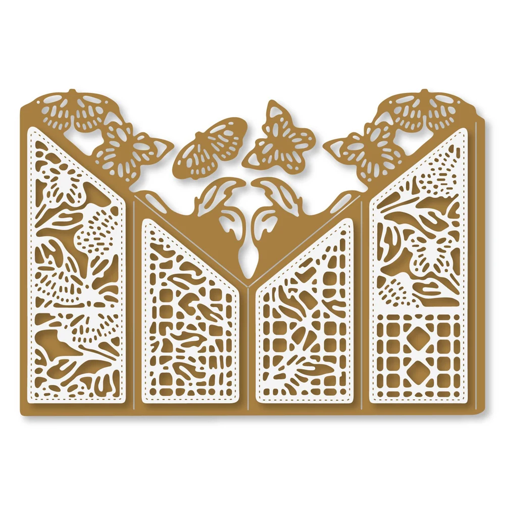 

Estel Butterfly Frame Background Metal Cutting Dies Stencils for Scrapbooking Card Making New Arrival Etched Embossing Die Cuts