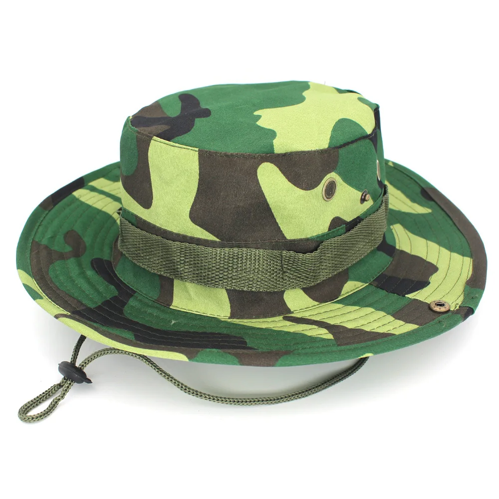 Военная камуфляжная шапка Boonie, высокое качество, уличные Панамы для охоты, туризма, рыбалки, альпинизма, армейская шляпа Мультикам, 26 цветов, HY1 - Цвет: H1