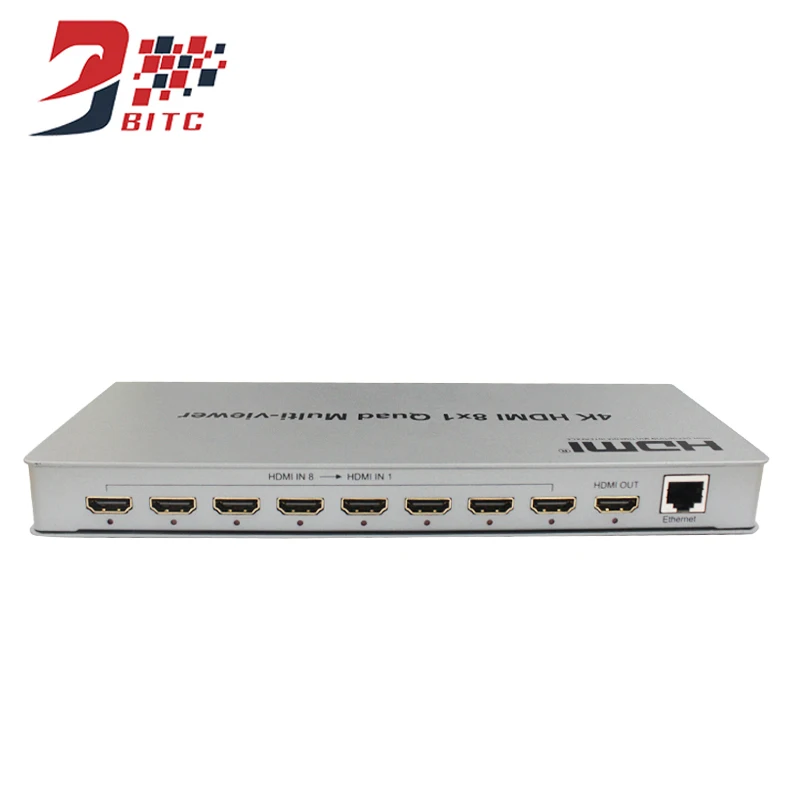 SZBITC 4K HDMI Quad multi-просмотра 8x1 HDMI коммутатор делитель дисплей 8 HD цифровой видеосигнал на том же экране