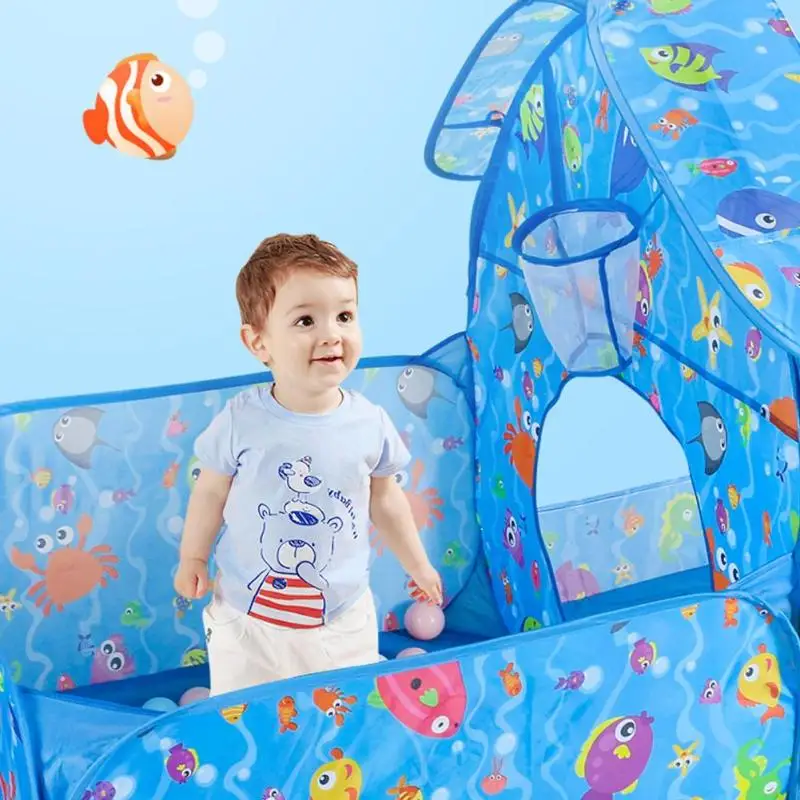 3 шт./компл. мультфильм океан палатка-туннель игрушка Складная портативная Детская уличная игра в помещении дома