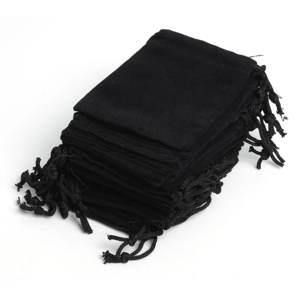 Бархатный мешочек для ювелирных изделий 5 х7 см 100 шт./лот|velvet jewelry bag|velvet gift bagblack velvet