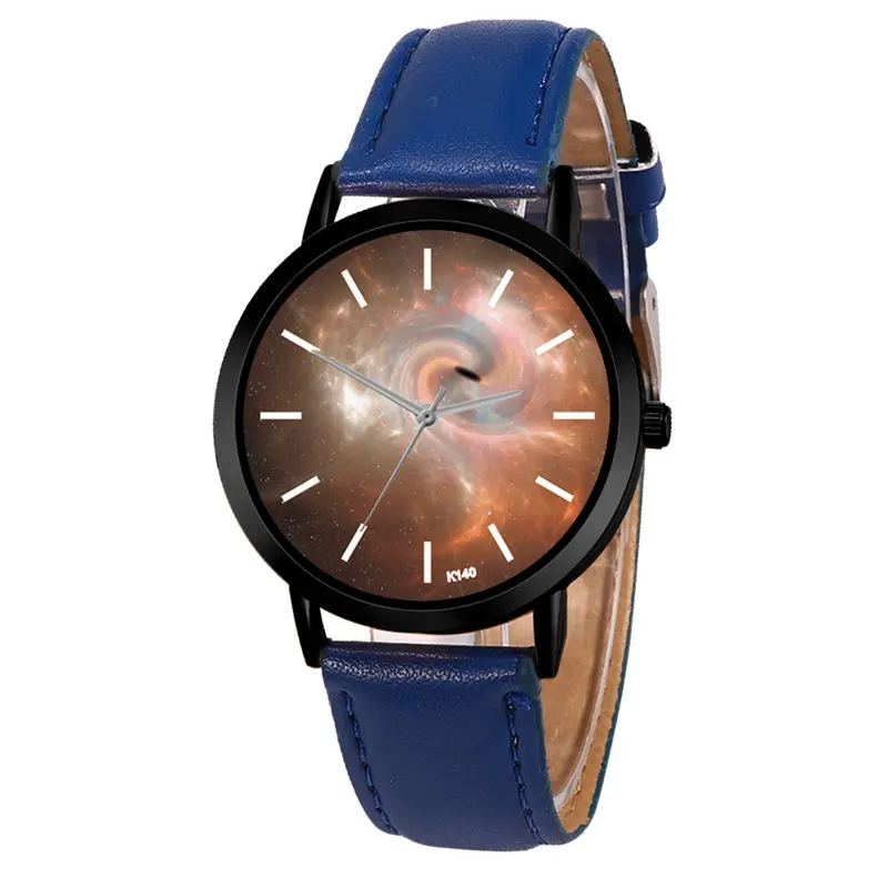 

Atmospheric Space Light Watch Casual Quartz Leather Strap Astronomy Planets Unisex Classy Creative Analog Watches Relogio