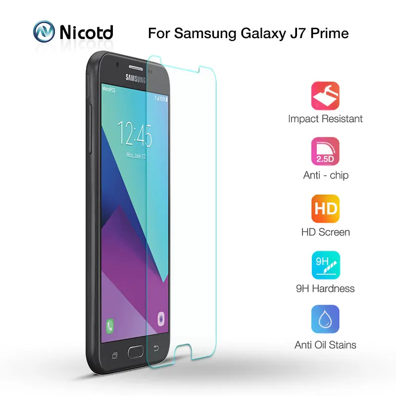 Закаленное защитное стекло Nicotd для экрана Samsung Galaxy J7 Prime G610F G610F/DS G610F/DD G610M G610M/DS G610Y/DS