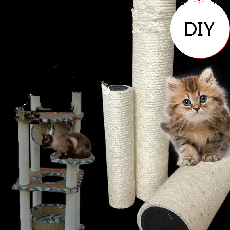 10 м сизаль веревка для кошачьего дерева скалолазание Рамка DIY кошки Когтеточка игрушки изготовление ножки стола связывающая веревка для кошки остроконечная коготь