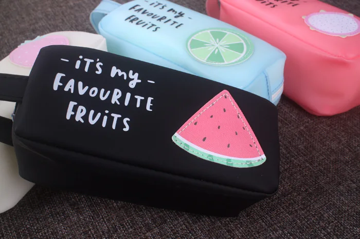 Silicone Big Kawaii Pencil Case Cartoon Fruit Pencil Box Large Bag Zipper Pencil Bag For Student Gift School Stationery Supplies (10)