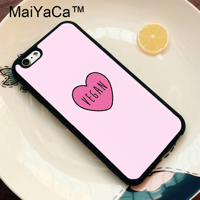MaiYaCa VEGAN VEGGIE мягкий резиновый чехол для iPhone 11 Pro MAX X XR XS MAX 6 6s 7 8 Plus 5S задняя крышка Coque