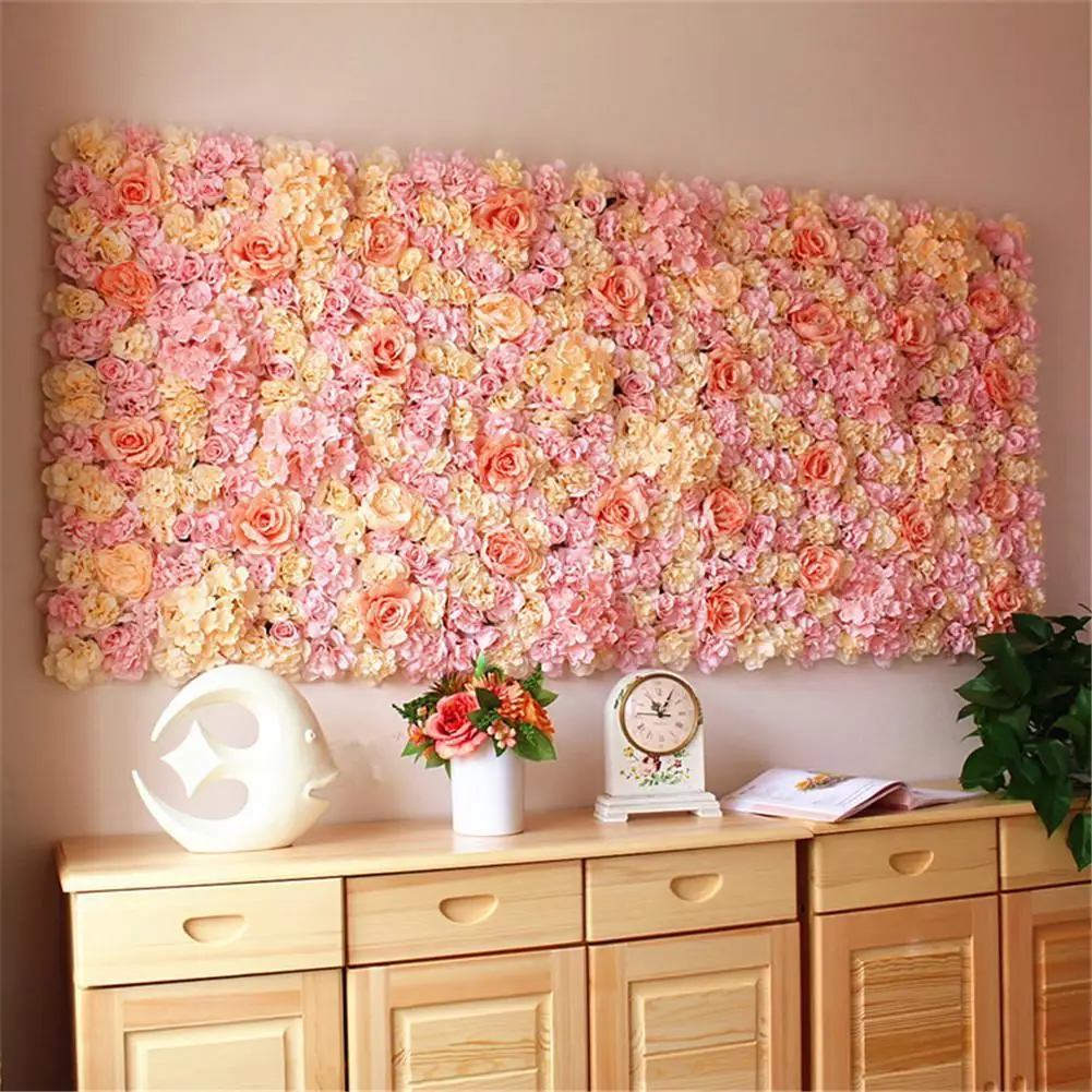 40X60cm Artificial Silk Rose Flower Wall Decoration Decorative Silk