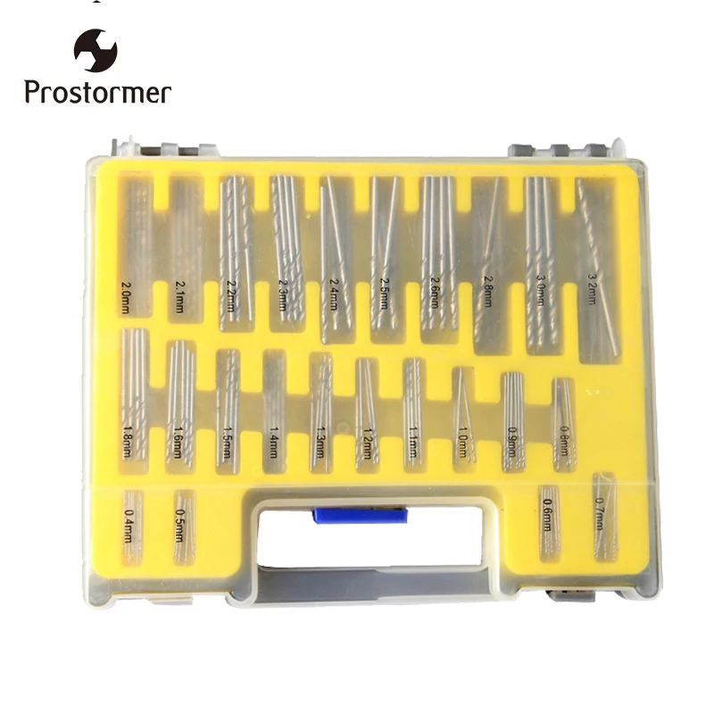

Prpstomer 150pcs/set 0.4-3.2mm Drill Bit Set Small Precision with Carry Case Plastic Box Mini HSS Hand Tools Twist Drill Kit Set