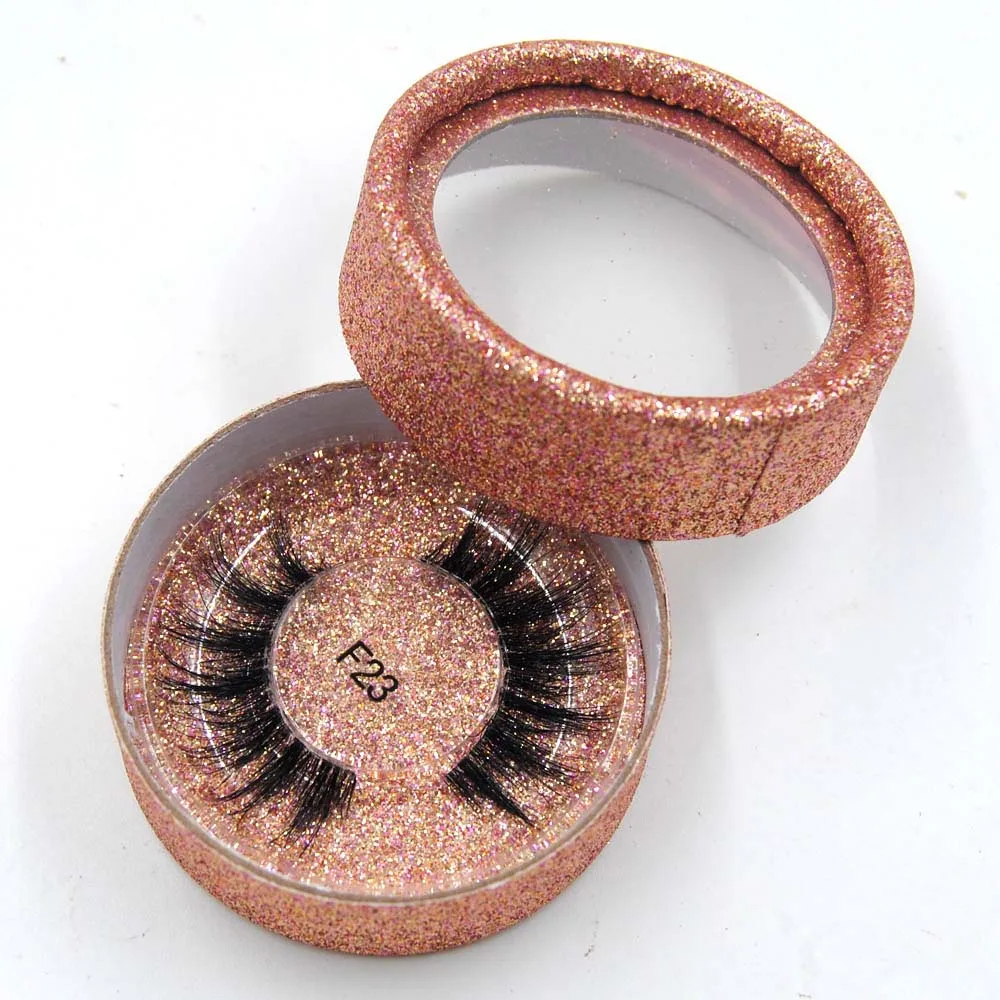 rose gold F23 3D норковые ресницы накладные ресницы тонкие прозрачная полоса высокое качество повторное использование 10-25раз Роскошные жестокости ресницы логотип на заказ - Цвет: rose gold F23