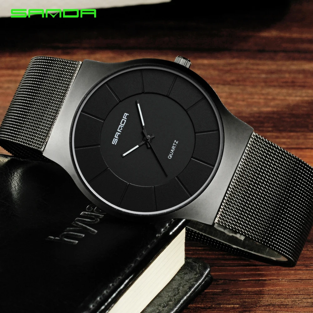 

Sanda Brand Ultra Thin Quartz Watch Simple Men Stainless Steel Watch Minimalist Male Clock Minimalism Relogio Masculino 2018 New
