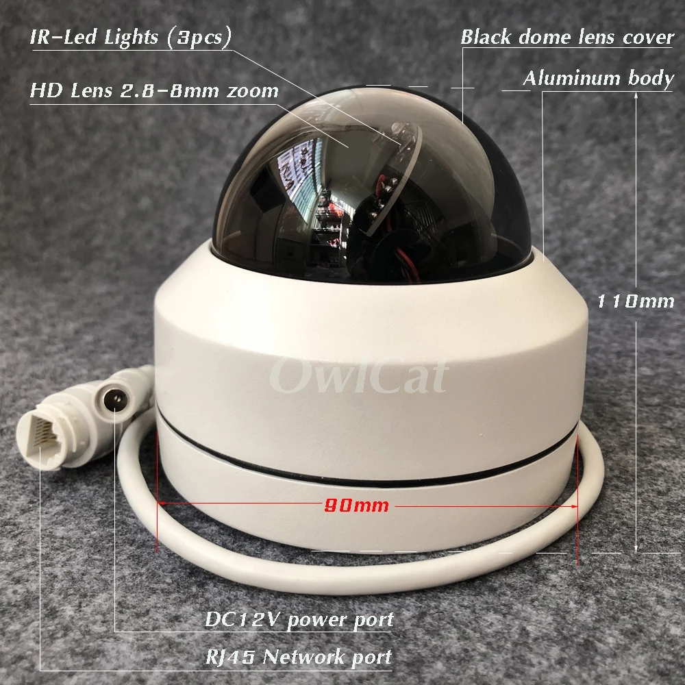 OwlCat SONY 1080 P Мини CMOS для внутреннего/наружного видеонаблюдения Купольная PTZ ip