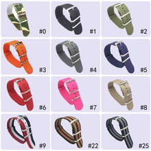 Bracelet de montre en Nylon pour James bond 007, 18, 20, 22, 24mm, marque sport, armée, tissu, accessoires, boucle, noir