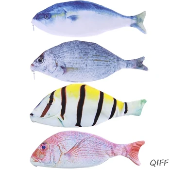 

3D Fish Realistic Zipper Pouch Creative Pen Pencil Case Makeup Case Phone Pouch Purse Bag