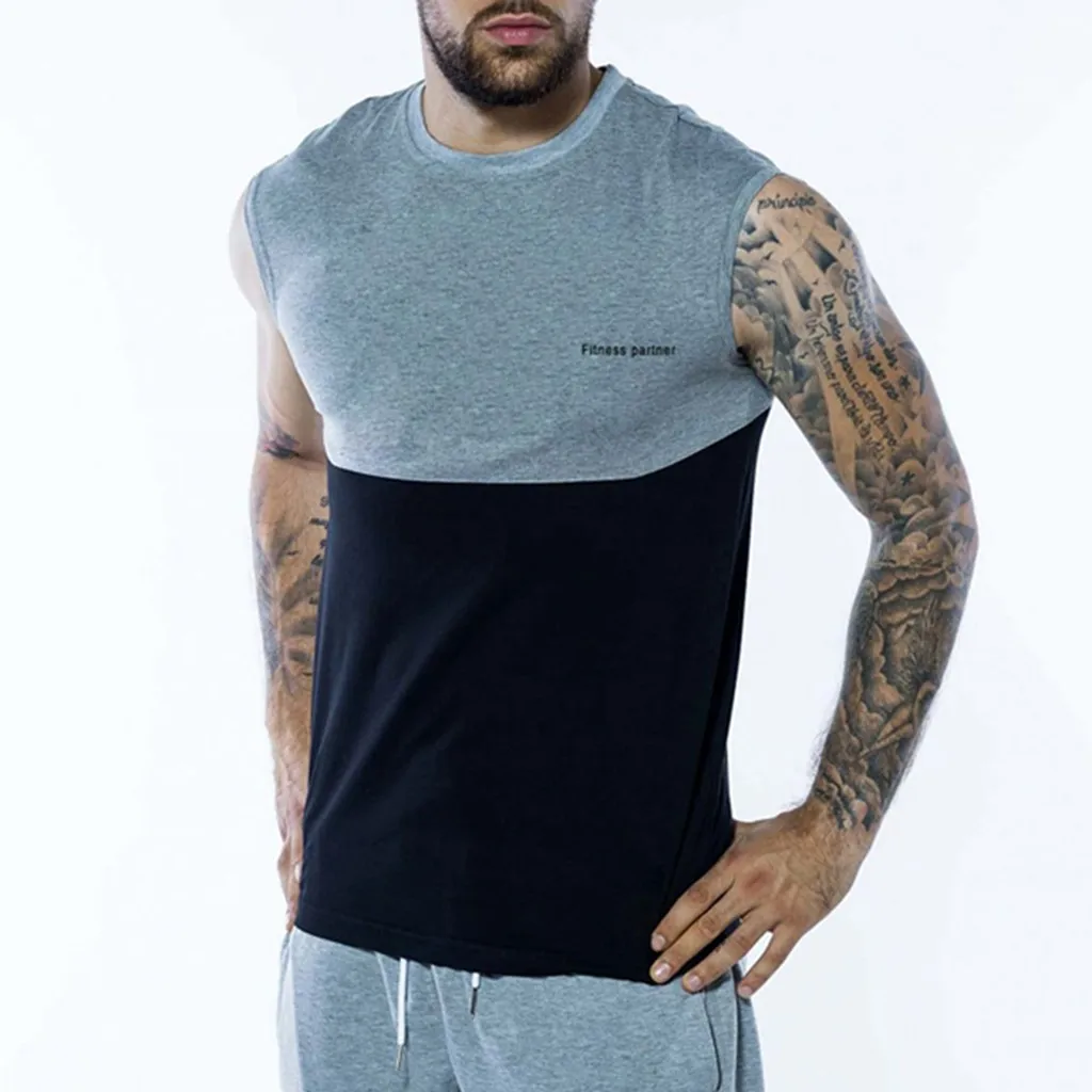 Mens Summer Fashion Quick-Drying Sports Vest Comfortable Blouse Top