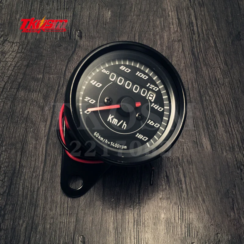 

TKOSM New Universal Motorcycle Speedometer Double Color LED Light Odometer Speed Meter Gauge Miles For Motorcycle GN125 CG125