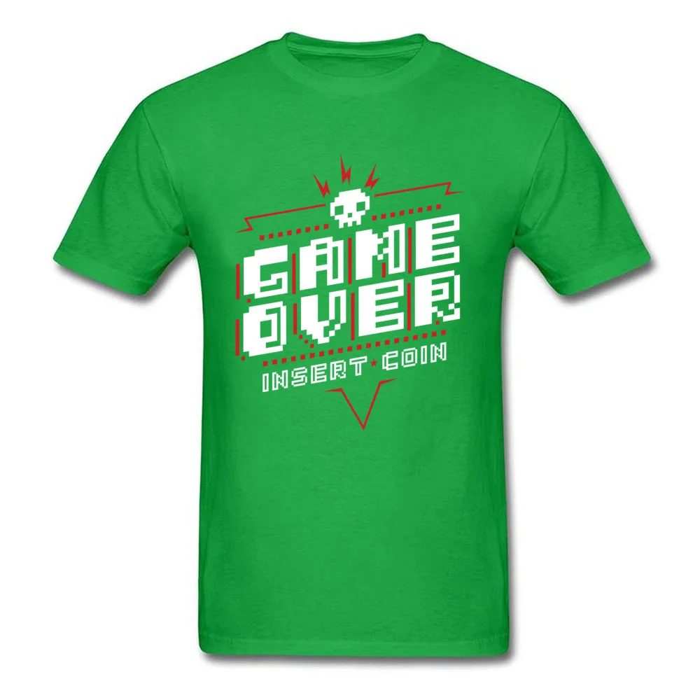 Game Over Red Father Day Pure Cotton Crewneck Tees Short Sleeve Printed On Tee Shirts Dominant Fitness Tight T Shirts Game Over Red green