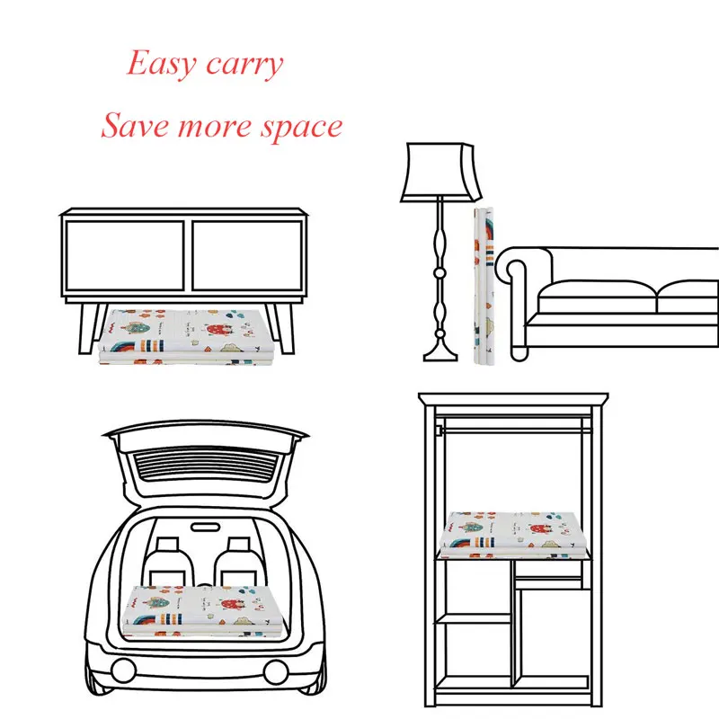 XPE детский игровой коврик игрушки для детей детский коврик игровой Коврик развивающий коврик Детская комната ползающий коврик складной коврик Детский ковер