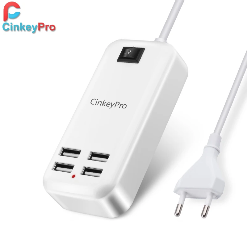 CinkeyPro ЕС Plug 6 портов несколько настенных USB зарядное устройство 15 Вт 3A смарт-адаптер мобильный телефон планшет зарядное устройство для iPhone iPad - Тип штекера: 4 Ports