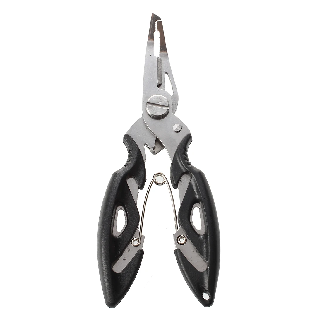 

Stainless Steel Fishing Pliers Line Cutter Hook Tackle Tool Black