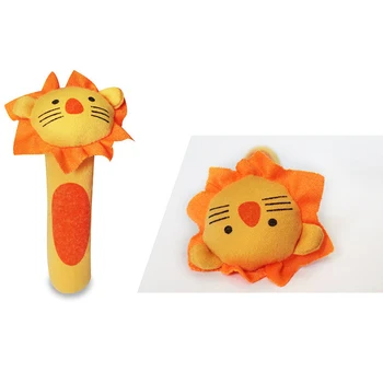 

7 Style Cute Stuffed BB Stick Baby Rattles Cartoon Toy Animal Squeaker Bar Baby Toys Hand Plush Doll