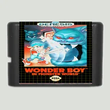 Wonder Boy 16 bit sega MD игровая карта для sega Mega Drive для Genesis