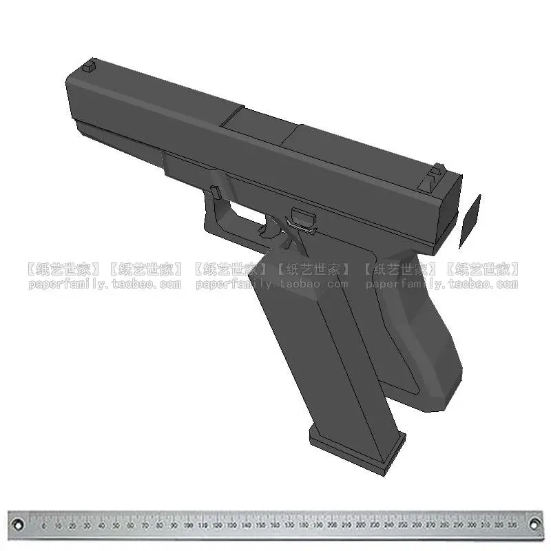 3D бумажная модель 18 2 см в сборе Glock 19 игрушечный пистолет ручной работы обучающие