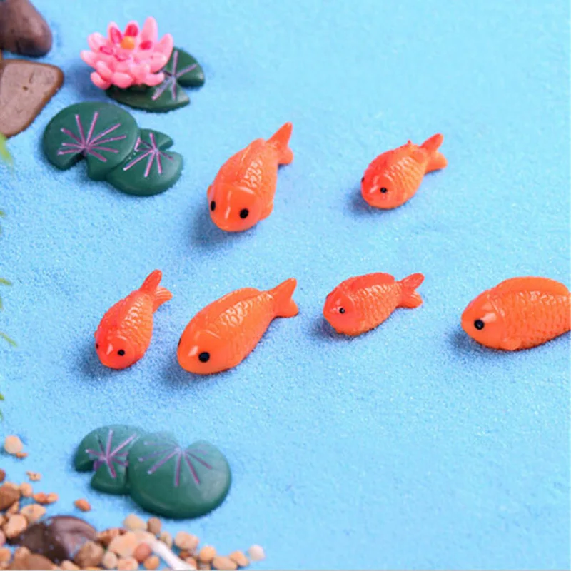 5 шт. рыбы миниатюры для сказочных садовых гномов моховые террариумы украшения