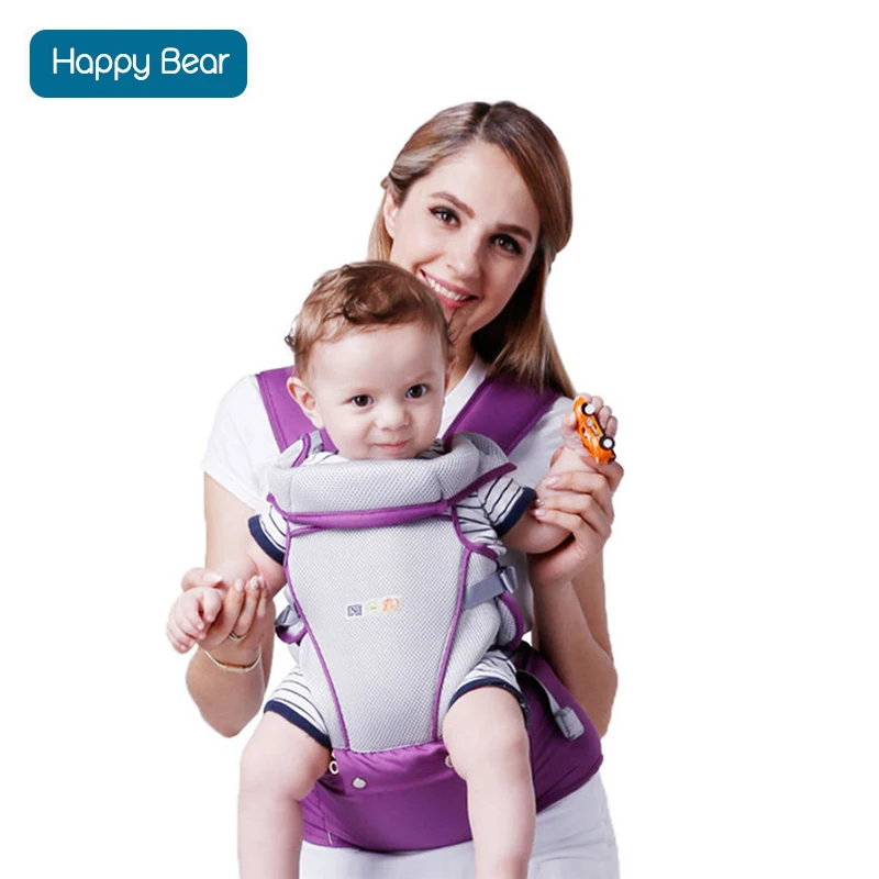 

HappyBear Baby Carrier Multifunctional Breathable Kangaroos backpack Infant Sling Carrier 4 in 1 Hip Seat for All Seasons 8031t