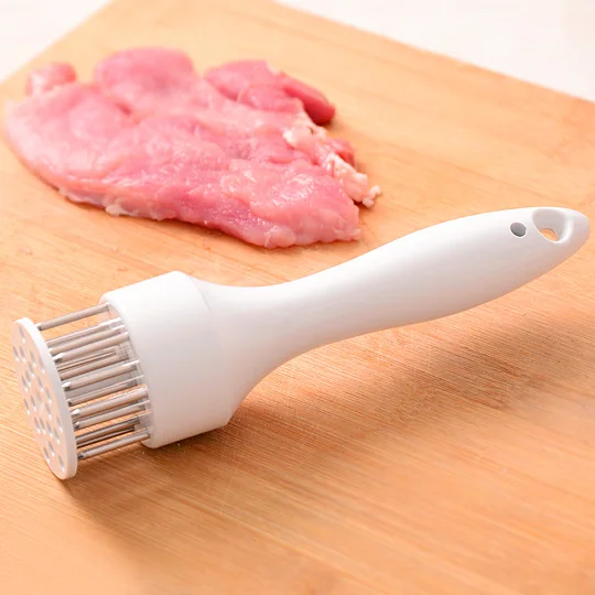 Кухонные гаджеты свинины Чоп молоток для отбивания мяса стук свободное мясо нежное мясо практичная игла из нержавеющей стали Скалка более вкусная - Цвет: Белый