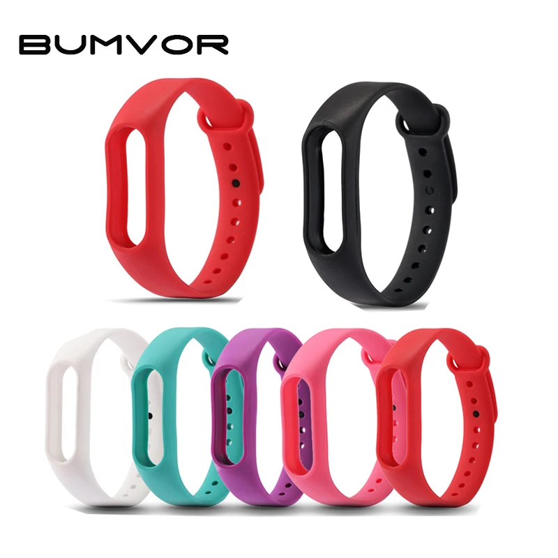 

BUMVOR couple multicolor solid color belt original Mi Band 2 belt for millet belt 2 bracelet silicone bracelet accessories gift