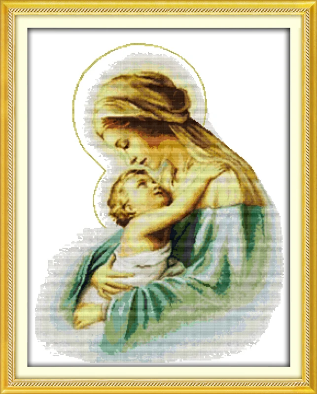 Вечная любовь все виды Святой матери и Святого сына хлопок вышивка крестиком 11 14CT печатных DIY подарок год украшения для дома