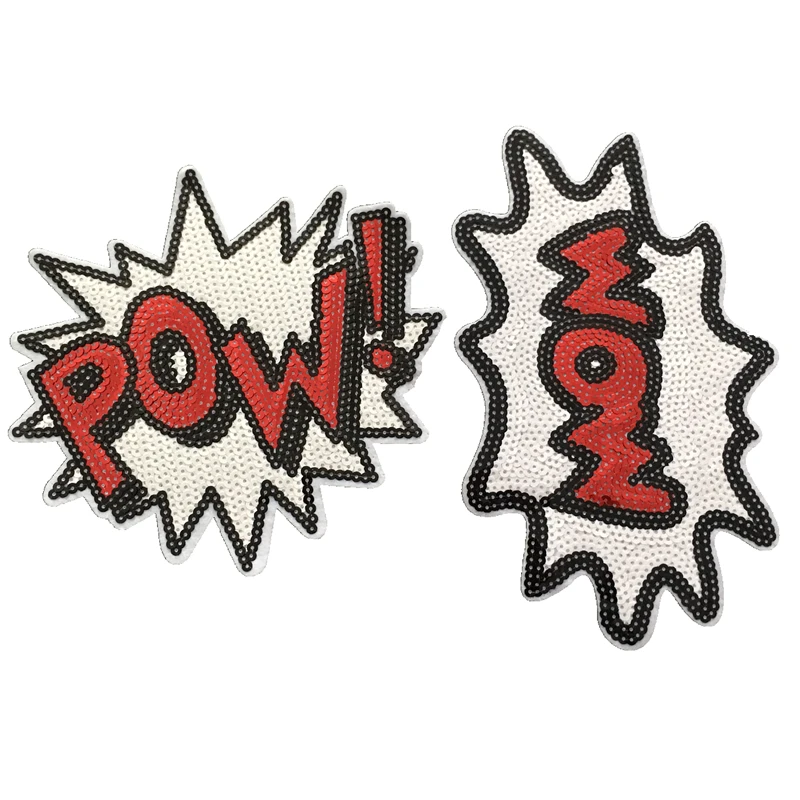 1 шт. WOW/ POW! Патчи с блестками для одежды и сумок аппликация сделай сам шитья