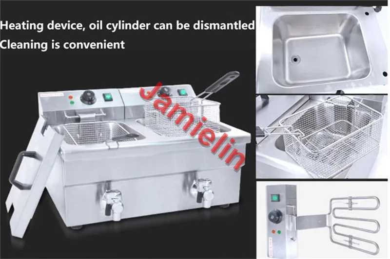 Jamielin 6LFE-2 Коммерческая электрическая фритюрница для курицы/глубокая Обжарка на масле машина/картофель массового производства чипсы фритюрница