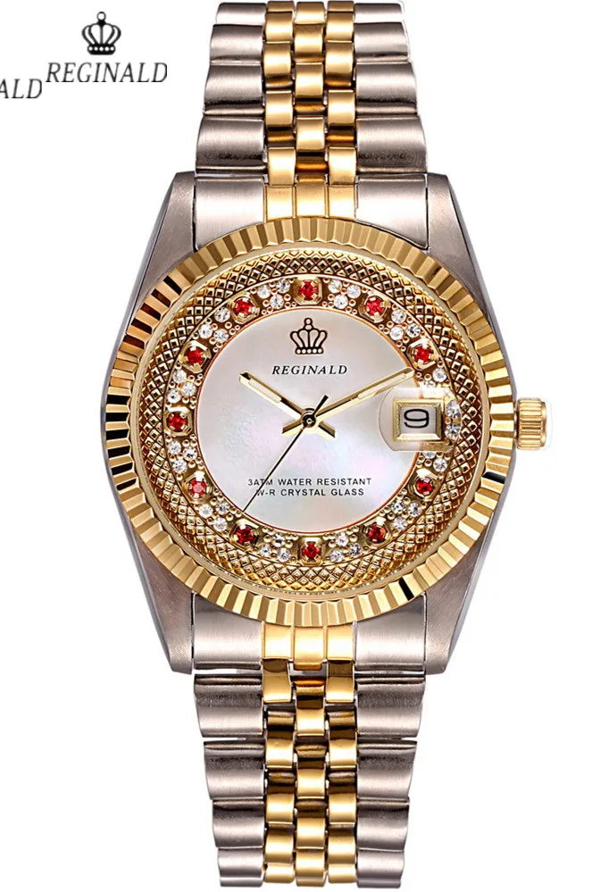 

2016 Luxury Brand Wrist Watch Golden Quartz Watch for Men Dress Party 50m Water Resistant