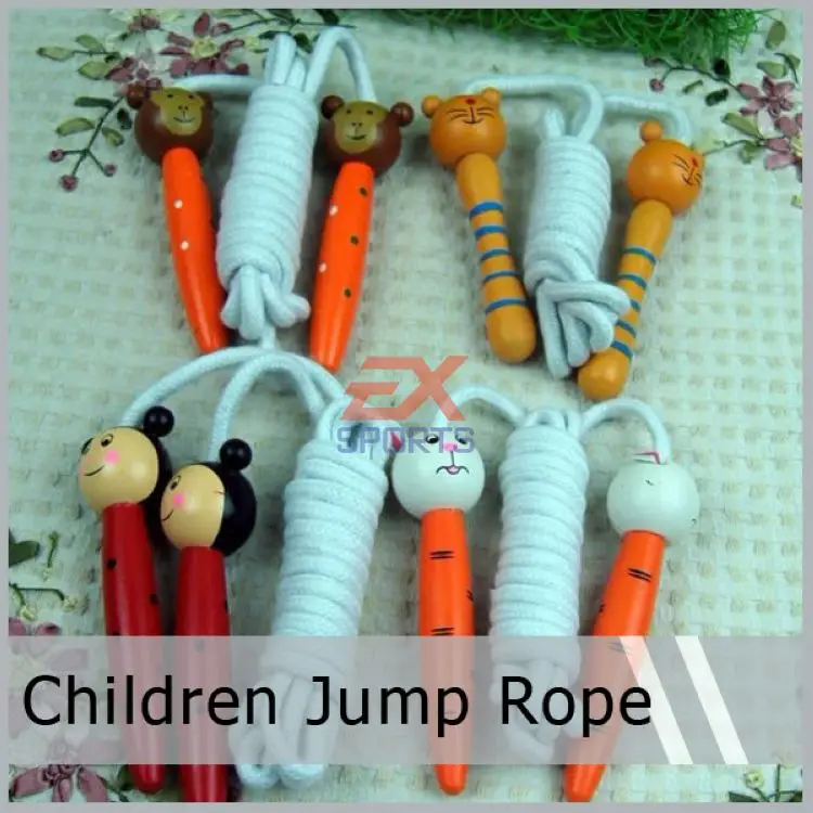 Cartoon New Children\'s Kids Jump rope with Wooden Handles (9)