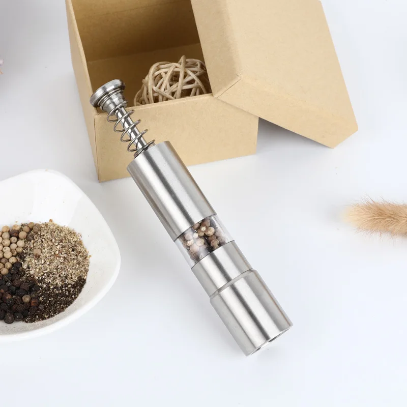 Hot sale Manual Stainless steel Salt Pepper Mill Spice Grinder Kitchen Gadgets Pepper Shaker Salt and Pepper Grinder CookingTool 03
