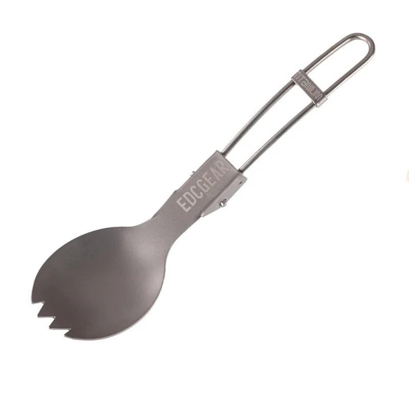 

Outdoor Camping Long Handle Spork Foldable Ultralight Titanium Spoon Outdoor Camping Picnic Tableware