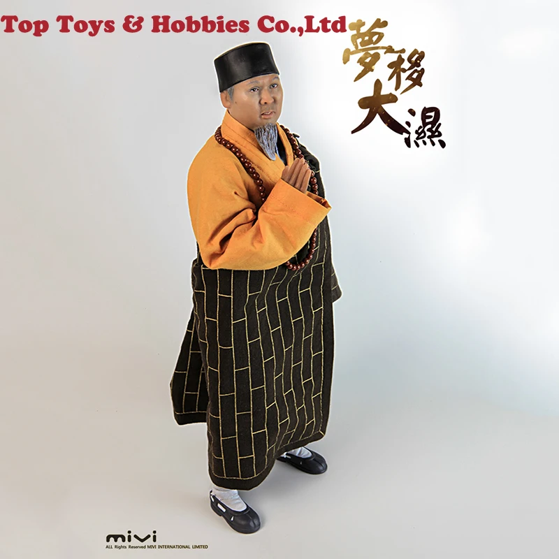 

For collection 1/6 Male doll Shaolin Temple Abbot Wet Dream Master Head Clothes Model for 12''male Body Figure Accessory