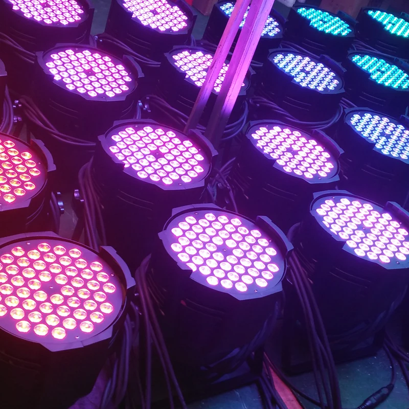 Литой алюминиевый светодиодный par Светильник горячая Распродажа led par can 54x3 Вт rgb 3в1 моющийся светильник сценический led par dmx f светильник чехол par led