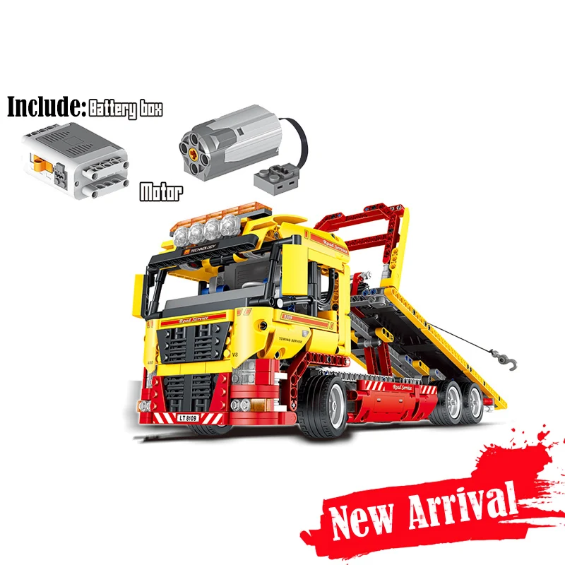 

LELE 38042 Flatbed Truck Technic Model Building Blocks Bricks Toys Educational For Children brinquedos Compatible legoINGly 8109