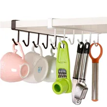 Iron Kitchen Bathroom Organizer Storage Shelf Multi-functional Cupboard Hanging Hook Shelves For Towel Chest Cup Draine holder