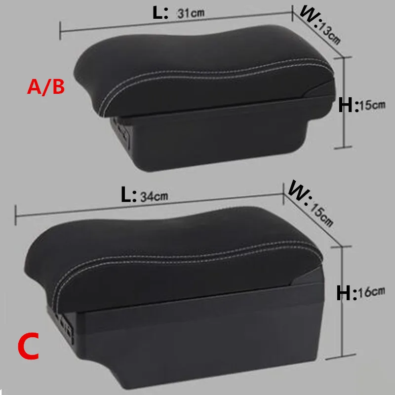 For kia picanto Armrest box central Store content box with cup holder ashtray with USB interface