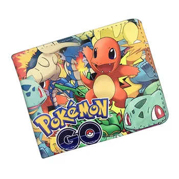 

Lovely Pocket Monster Wallets Pokemon Go Print Purse portefeuille femme carteira Dollar Price Money Bags Cartoon Short Wallet