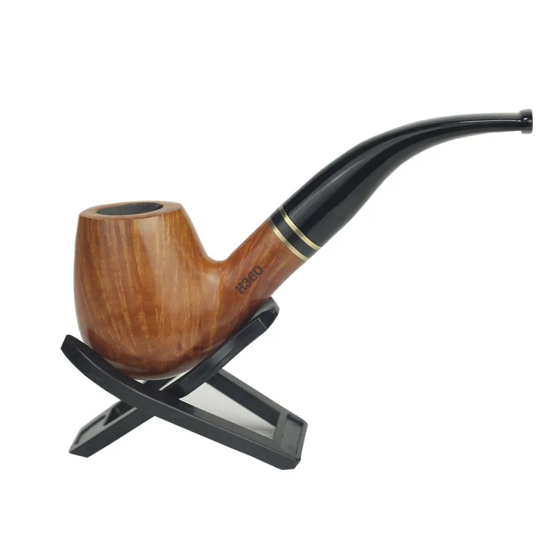 Master Class Bruyere Bent Type Food grade Plastic Mouthpiece Smoking Pipe Wooden Tobacco Pipe