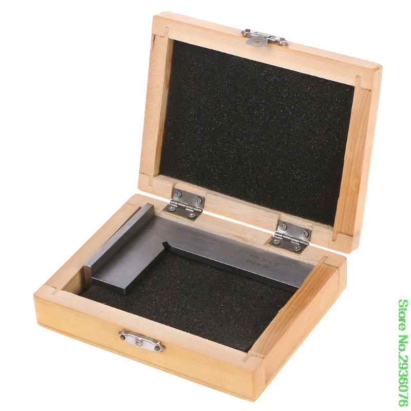 

New Arrive 100X70mm Machinist Try Square DIN 875 / 0 grade 90C Flat Edge Square with Base Drop Shipping Support