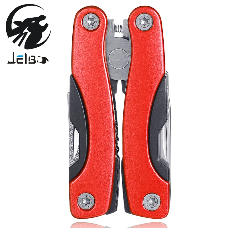 Jelbo Outdoor Pliers Mini Multitool Folding Knife Pliers Serrated Pliers Knife Multitool Knife Set Survival Hand