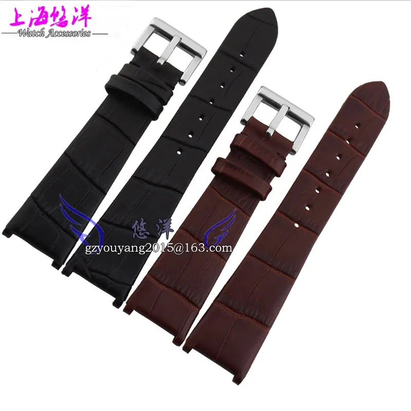 First layer leather band substitute BB23SGD watches accessories dark brown band men and women